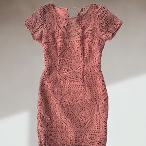MORNING MIST mini lace dress
